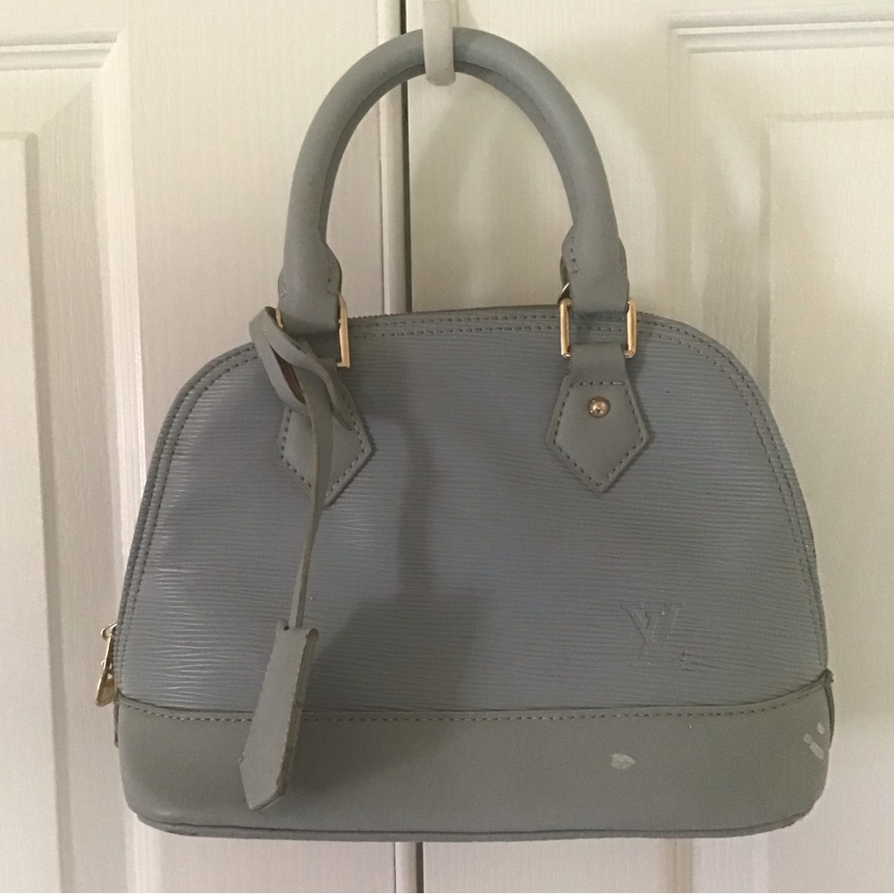 Louis Vuitton like mini dome bag blue